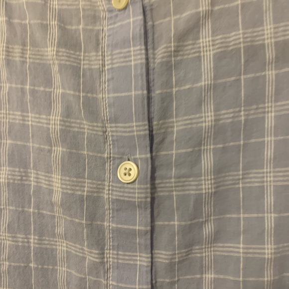 Loft plaid shirred button back top - Picture 6 of 7